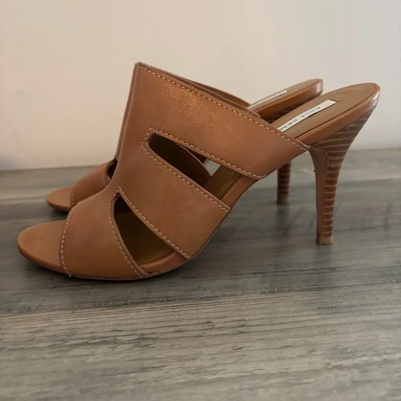 Cole Haan Phira Mule Heels Leather Open Toe Shoes Size 8 - Picture 2 of 14